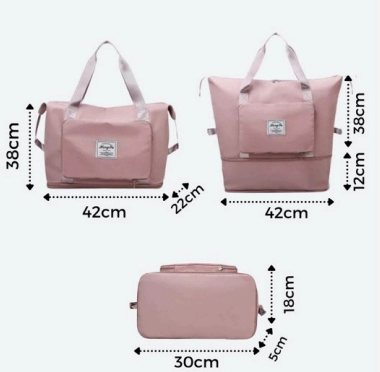 Bolso Totebag Plegable color Rosa