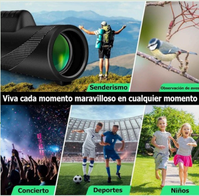 Telescopio Monocular para móvil 80x100 color Negro